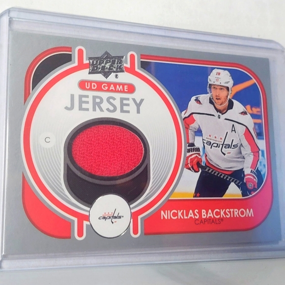 Nicklas Backstrom Upper Deck Game-Used Jersey Hockey Card Washington Capitals - Picture 1 of 2
